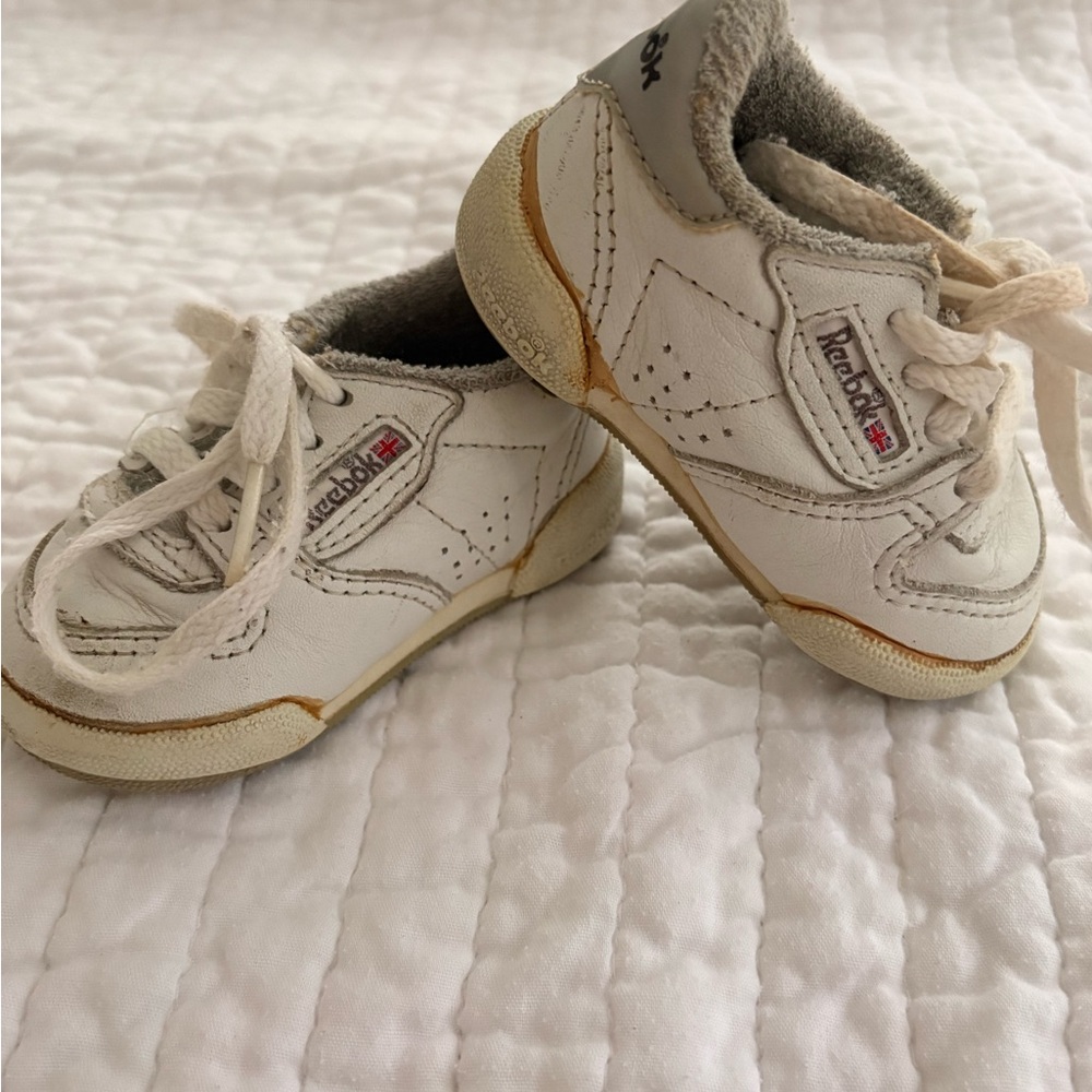 Reebok Kids White and Gray Sneakers